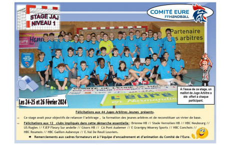 Stage JAJ des 24-25-26 février 2024